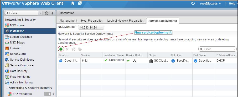 Agentless installation and configuration Deploying McAfee MOVE AntiVirus (Agentless) in an NSX environment 5 You can't delete the exported On Access Scan policy in NSX Manager when it is included in