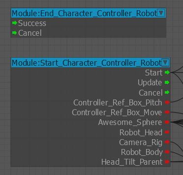 6. Take Global Flow Graph Modules > Character_Controller_Robot as