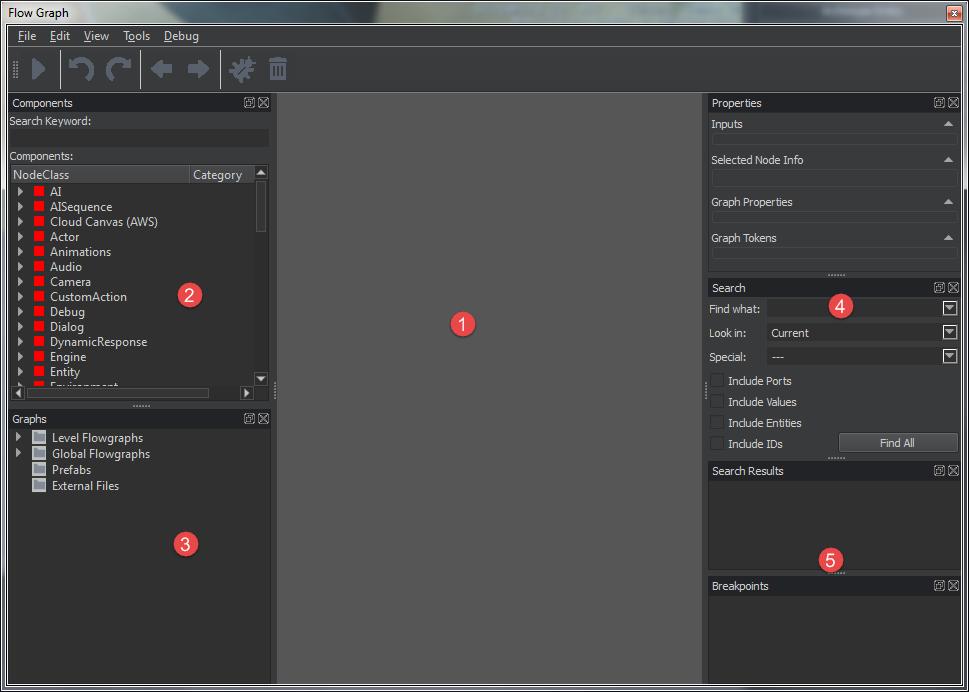 1) Canvas View pane: This is the main viewport, where most of the editing takes place.