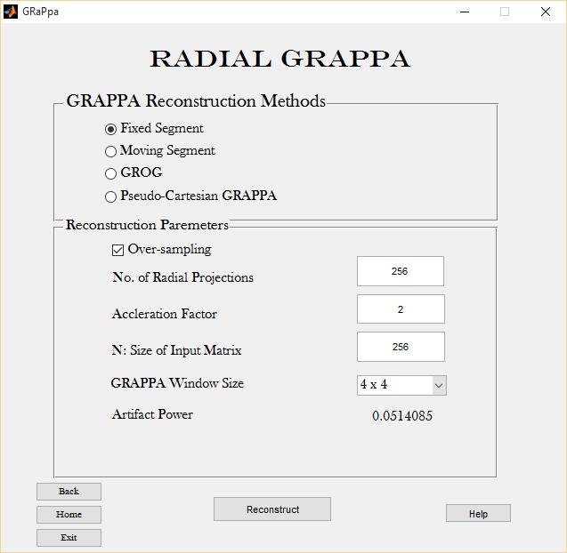 STEP 10: FAMILY OF RADIAL GRAPPA ALGORITHMS Select