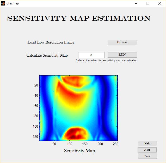 STEP 10: SENSITIVITY MAP ESTIMATION If receiver coils sensitivity maps are not available then load low resolution image e.g. <aliased(t3).