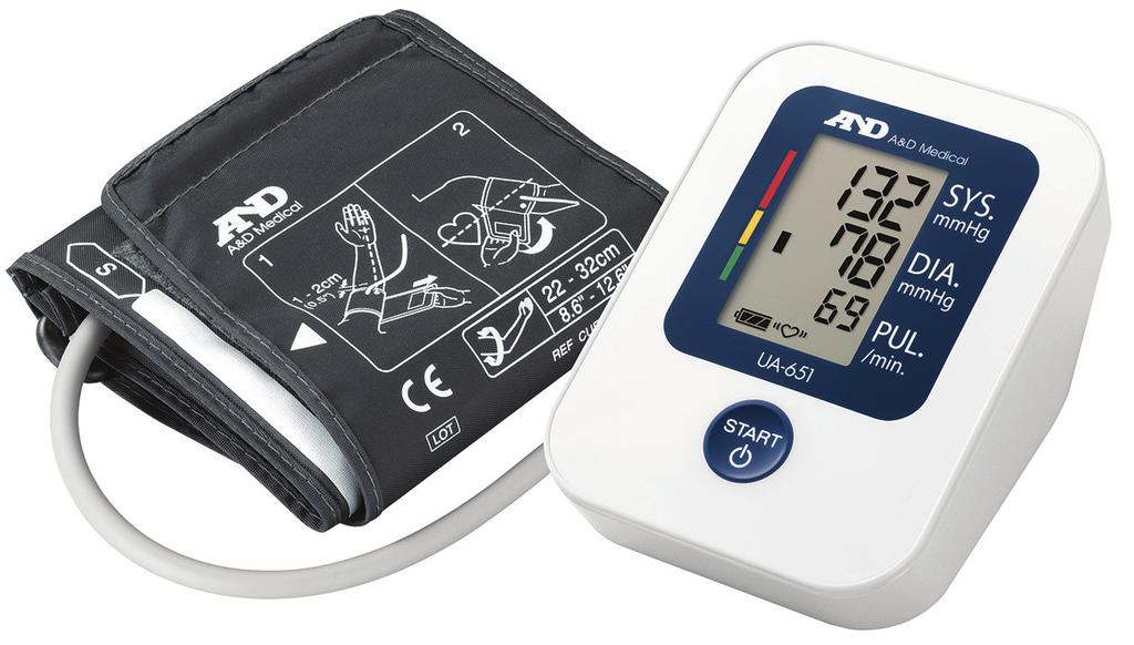 2 ) A classic blood pressure monitor with the benefits of speed and accuracy at a  One button operation 15 memory recall Shows systolic, diastolic and