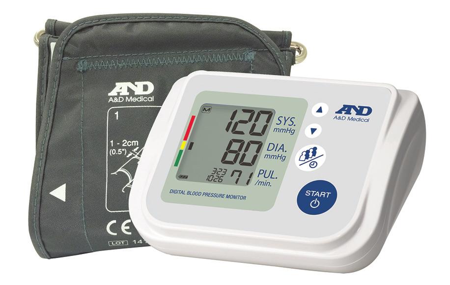 5 ) Advanced, multi-user blood pressure monitor with small cuff that   display with time and date stamp Pressure Rating Indicator Battery life