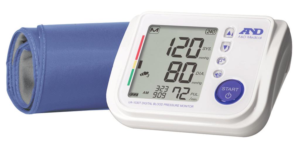One button operation 60 memory recall Displays average of all measurements Clock display with date and time stamp Shows systolic, diastolic and pulse rate Pressure Rating Indicator Extra large cuff