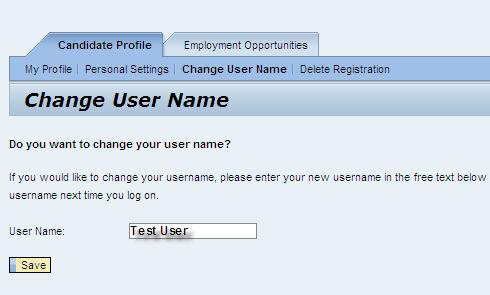3.2.1 Changing your User Name If you would like to change your user name, you can do so in the text