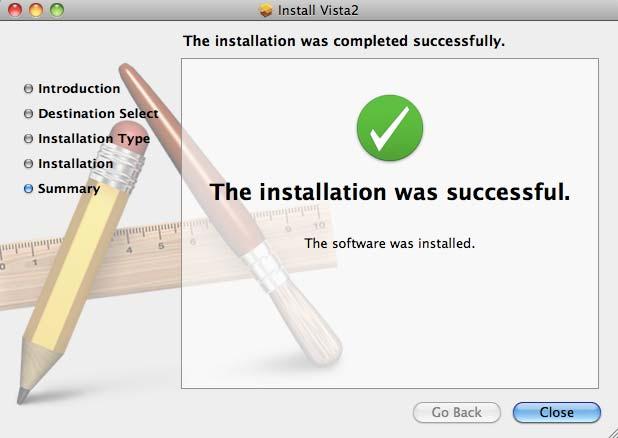 Your software has now been installed.
