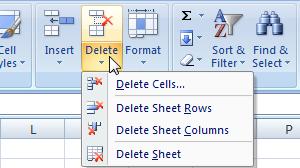 DELETING A ROW OR COLUMN To delete a row (or column), you must first select any cell in the row (or column). You will delete row 5.