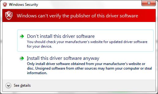 13. You will then be asked if you want to install this driver: Click on Install this Driver Anyway 14.