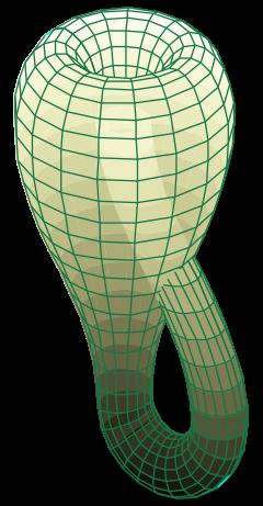 The Klein Bottle The Klein bottle has the unusual property that it has neither inside nor outside.
