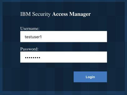 The user should now be able to authenticate to the reverse proxy, and by extension, to the application behind it. In your browser, open https://www.mmfa.ibm.com/example again, or https://www.mmfa.ibm.com/example with no hosts file entry.