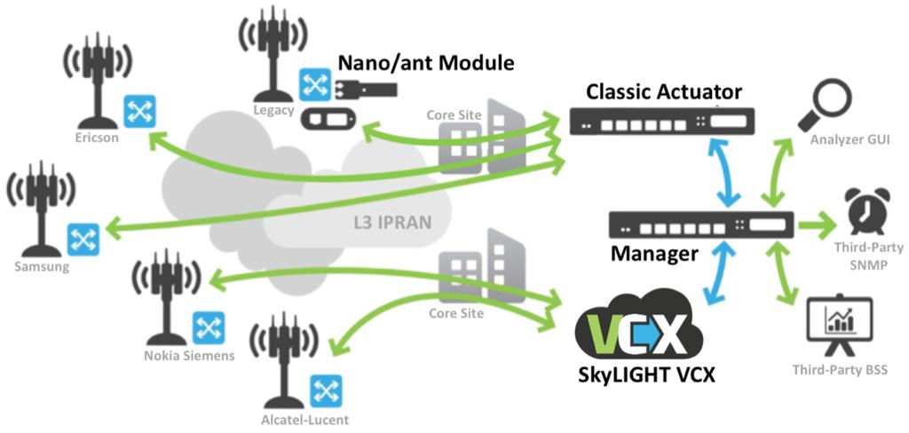 granular and continuous basis. The SkyLIGHT performance assurance platform enables one-way monitoring of network performance with high accuracy without the need for external synchronization.