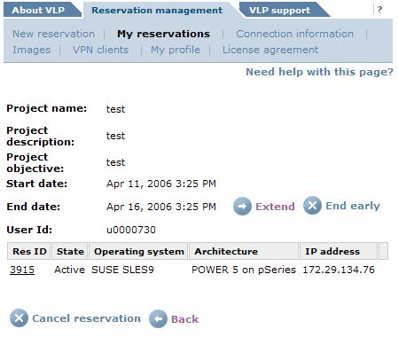 Managing Your Reservation Detailed Reservation Information Extend, End early, & Cancel functions Now that your reservation is Active status you can