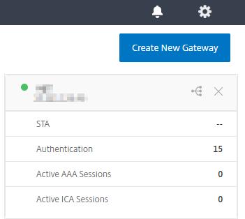 4. In the Dashboard area, click the configured NetScaler Gateway appliance. 5.