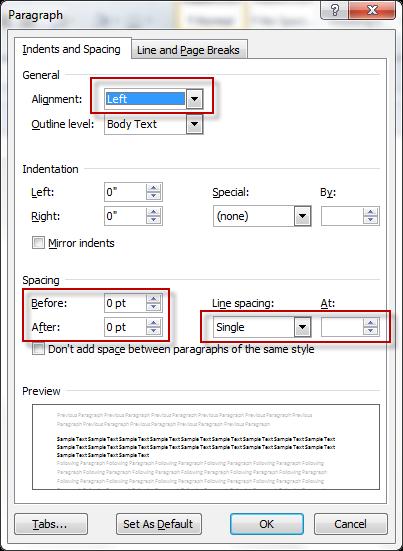 Within the Spacing section of the Paragraph dialog box, use the Before and After control to