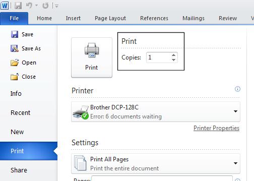 Setting the number of copies to print You can