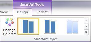 When you select a layout, placeholder text (such as [Text]) is displayed, so that you can see how your SmartArt graphic looks, nor is it displayed during a slide show.
