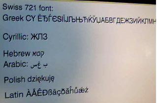 אטק ^FO50,500^AX,80,70^FDHebrew ^FS ^FO50,600^AX,80,70^FDArabic: س غ گب ^FS ^FO50,750^AX,80,70^FDPolish dziękuję ^FS This will print Example 1b Using Unicode UTF-16 Encoding RIGHT TO LEFT PRINTING As