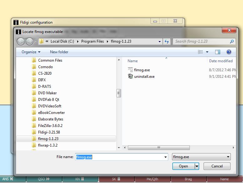 Step 1, find the flmsg folder in this window and click it once. Step 2, find the flmsg.