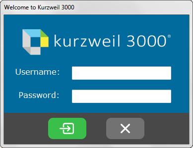 Open Kurzweil 3000 Double Click the Kurzweil 3000 icon on your desktop. Login (Web License Subscription Only): Your username and password is the same for ALL Kurzweil 3000 Subscription components.