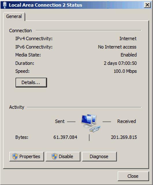 Step Action 3 In the Network Connections window, double-click the active network connection.