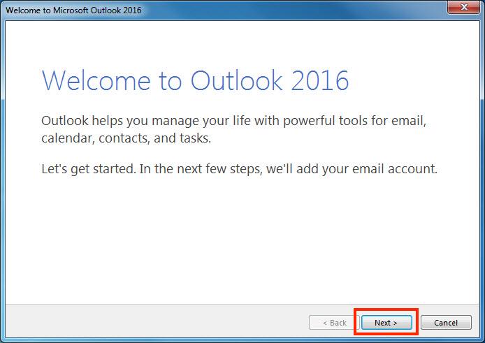 Setting up Outlook on your PC 1.