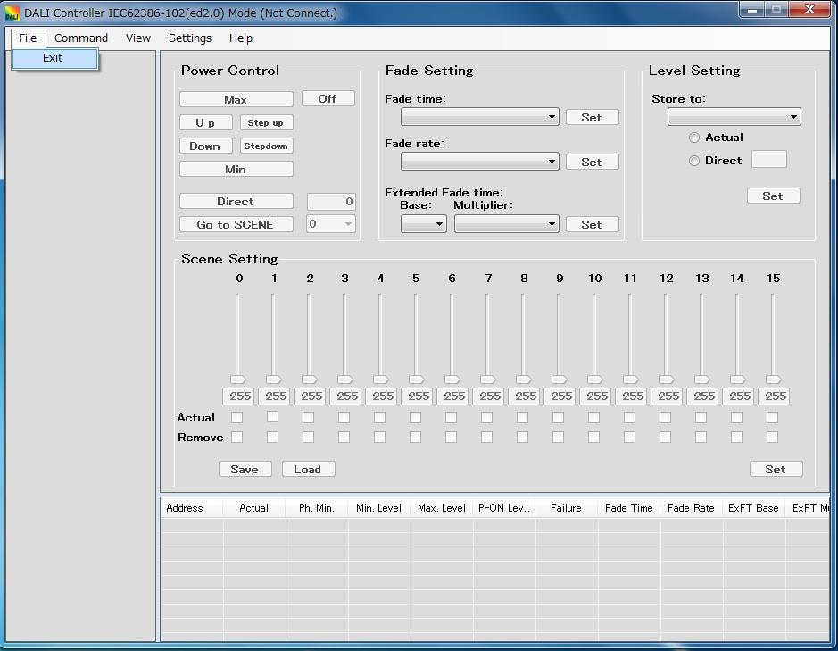 CHAPTER 5. STARTING AND CLOSING THE DALI MASTER CONTROLLER GUI 5.