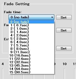CHAPTER 8.WINDOW AND DIALOG BOX REFERENCE 8. 2. 4 Fade Setting Drop-down lists for selecting the Fade time and Fade rate are located in this area.