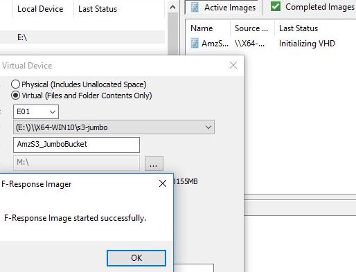 Step 7: Review the Image Once started the dialog will close and you ll be able to monitor the image using the
