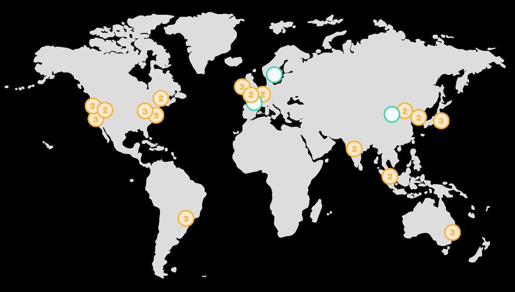 AWS Global Infrastructure 16 Regions 42 Availability Zones 74 Edge Locations Each region has at least two Availability Zones Availability Zone A Availability Zone C Availability Zone B Region &