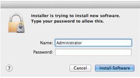 administrator s password to install the