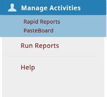 Once expanded, it can be minimized by double clicking the arrow again. Rapid Reports The Rapid Reports feature provides a way for you to run custom reports quickly and easily on the data in FAS.