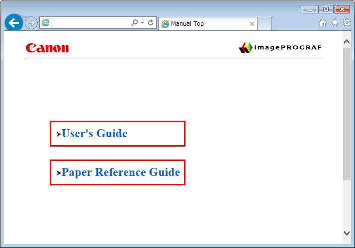 To view the User's Guide or Paper Reference Guide 6 To display User's