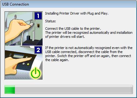 Installing the Software Important For USB connections, when the dialog box at right is