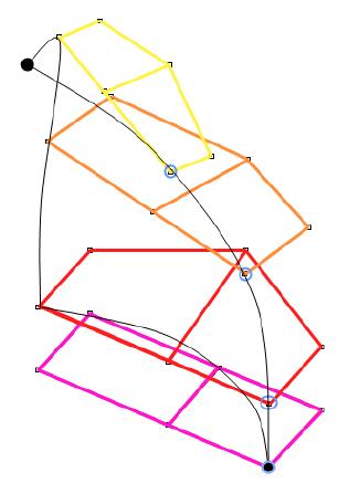 In this regard, four split layers were inserted in order to parameterise the gennaker sections at 0%, 25%, 50% and 75% of total height (see Figure 5, left).