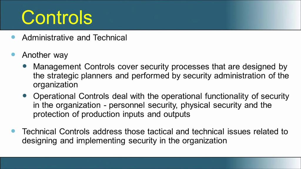 Now, the sphere of protection basically is achieved by looking at people, policies and technologies who are and trying to impose access control on each one of this.