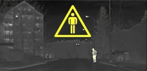(b) Fig1.3: (a) and (b) are the example of a pedestrian alert in the monitor of a car. 1.