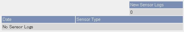 6.1.4 Confirming Sensor Logs Displays up to 50 Sensor Logs in chronological order. Old logs will be overwritten by new ones. 1. Click [Sensor Log] on the Maintenance page. 2.
