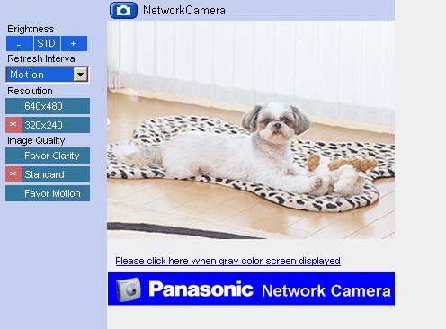 1.2 Viewing the Single Camera page 1. Access the camera (see page 10). The Top page is displayed. 2. Click the [Single] tab at the top of the page.