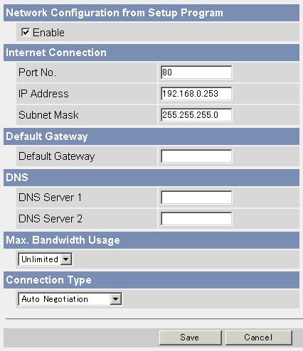 The current network settings are shown on the Status page in the Maintenance section (see page 99). 5.