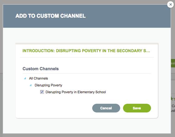 2. A pop-up box will open with a list of all custom channels.