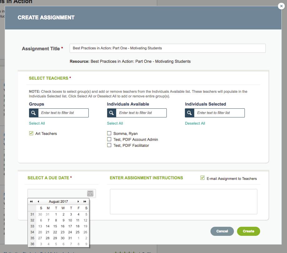 2. Select a Due Date This is a required field. Click on the calendar icon and choose a due date for the assignment. 3.