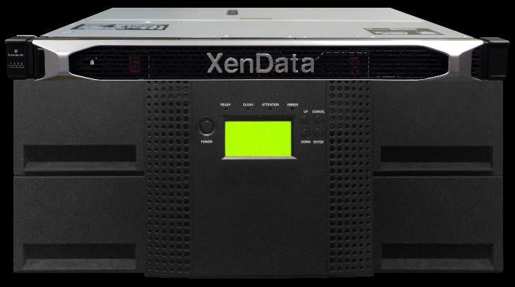 It includes a XenData SX-255 Archive Server and a Qualstar Q48 robotic LTO library with 45 active slots, 3 mail slots for importing and exporting LTO cartridges and either one or two LTO-8 drives.