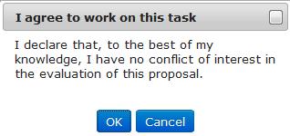 When you click OK agreeing to work on the task, you are taken to the task page.