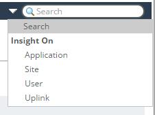4 Search The search tool in the menu bar performs global searches and searches limited to Insights.