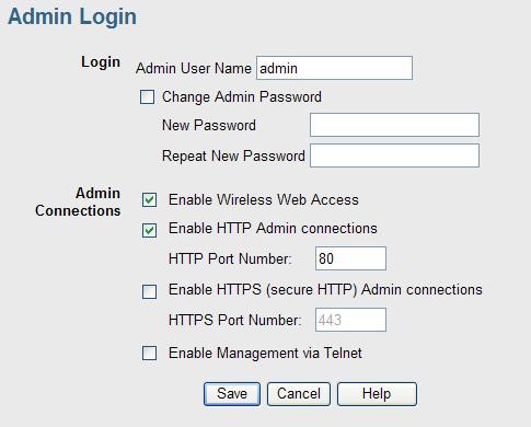 Chapter 7 Management 7.1 Basic Settings The Admin Login screen allows you to assign a password to the WNAP-3000PE. This password limits access to the configuration interface.