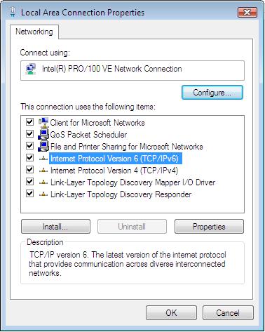 Checking TCP/IP Settings - Windows Vista 1. Select Control Panel - Network Connections. 2. Right click the Local Area Connection Status and choose Properties.