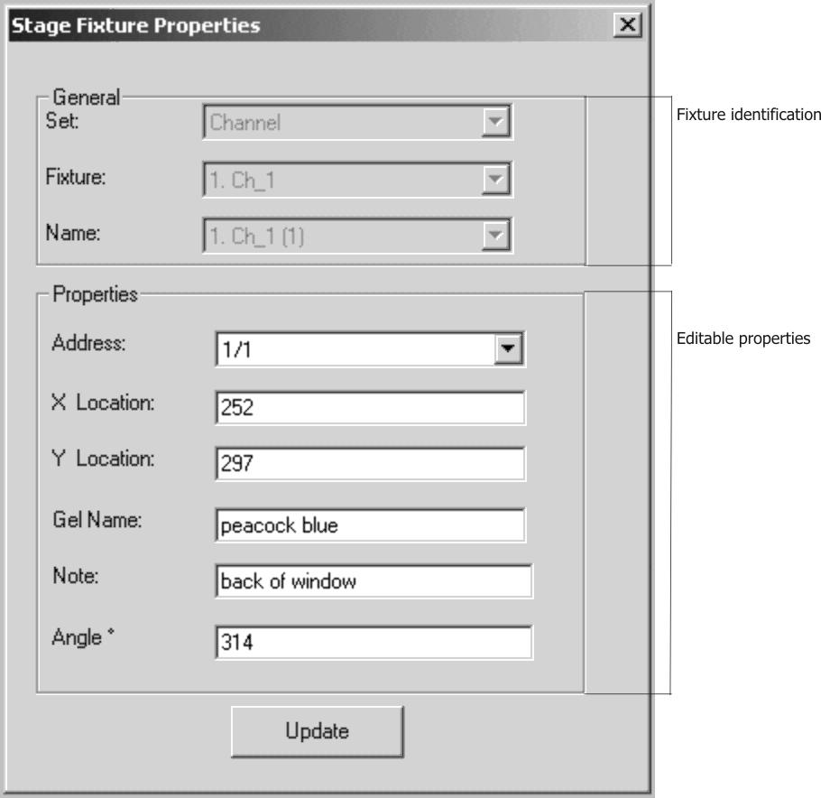 VECTOR TOPO To edit fixture properties 1 Right click a fixture and choose Properties from the short cut menu. Or Click the fixture to select it and click.