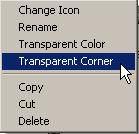Compulite Chapter 3 2 Choose Transparent Corner. 3 The color that appears in the corner of the icon is now transparent.