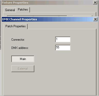Compulite Chapter 4. Figure 41: Adding a DMX address in the Fixtures Properties dialog box 7 Tap OK. 8 Tap OK. The additional DMX address can be seen in the channel set spread sheet.
