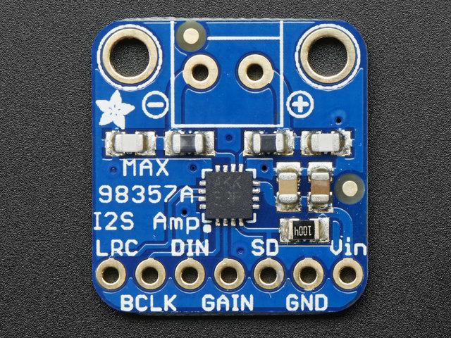 Pinouts The MAX98357A is an I2S amplifier - it does not use analog inputs, it only has digital audio input support!